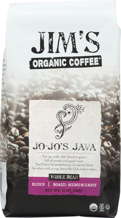 Jims Organic Coffee Jo-Jo`S Java 12 Oz (Pack of 6)