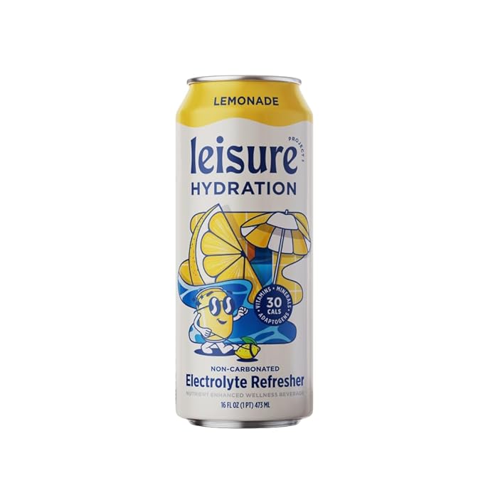 Leisure Hydration - Variety Pack and Lemonade Flavor (24 Total Cans - 12 of Variety Flavor and 12 of Lemonade Flavor)