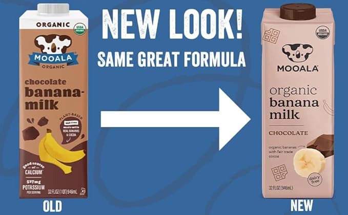Mooala – Organic Chocolate Bananamilk 32 fl oz (Pack of 6) – Shelf-Stable Non-Dairy Nut-Free Gluten-Free Plant-Based Beverage