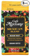 Cafe Mexicano Coffee Ground Mexican Blend Medium 12 oz (Pack of 6)