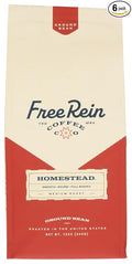 Free Rein Coffee Homestead Ground 12 oz (Pack of 6)