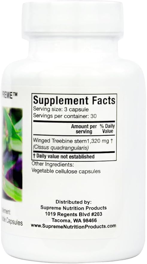 Supreme Nutrition Cissus Supreme 90 Pure Winged Treebine Vegetarian Capsules