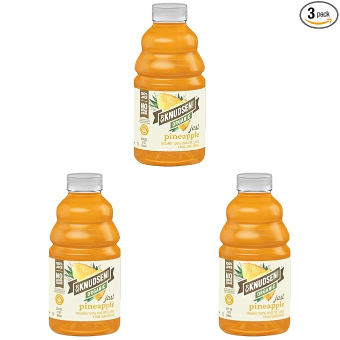 R.W. Knudsen Organic Pineapple Juice Not from Concentrate 32 fl oz (Pack of 3)