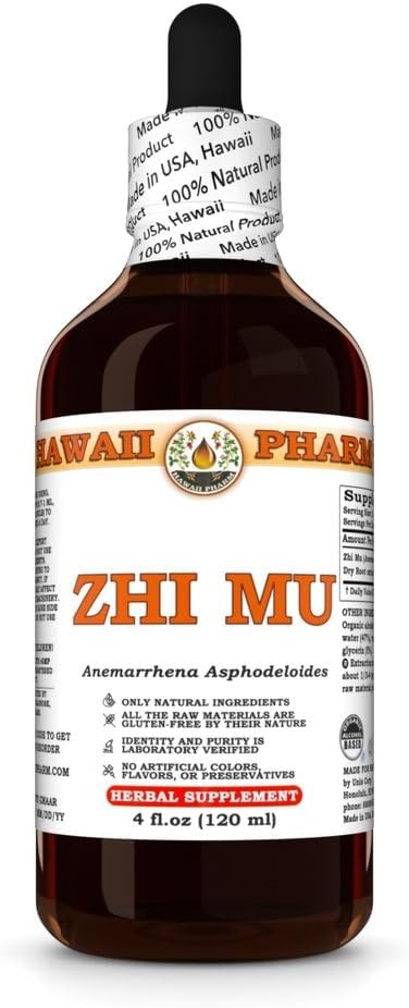 Zhi Mu (Anemarrhena Asphodeloides) Dry Root Tincture All Natural Vegan Pure Liquid Extract - 4 fl.oz