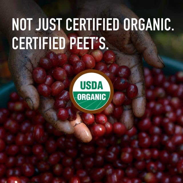 Peet's Coffee USDA Organic Dark Roast Keurig K-Cup Pods 100% Arabica Coffee - Alma de la Tierra 60 Count (6 Boxes of 10 Pods)