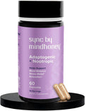 MINDHONEY | SYNC 60 Count Premium All-in-One Adaptogenic Supplement | Relaxation Mood Balance Stress | Magnesium Ashwagandha Nootropics Adaptogens Minerals &amp Vitamins