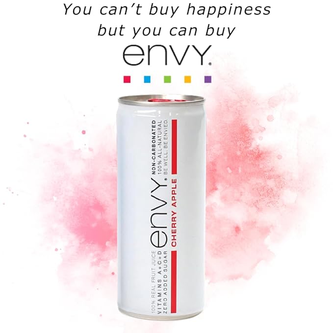 Envy Non-Carbonated 100% Fruit Juice Cherry Apple 8 oz (Case of 24)