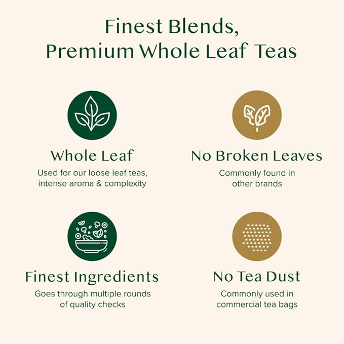 VAHDAM Organic Himalayan Green Tea (100 Count) High Grown Non GMO Gluten Free Low Caffeine | Earthy &amp Smooth | Resealable &amp Plant-Based Pyramid Tea Bags