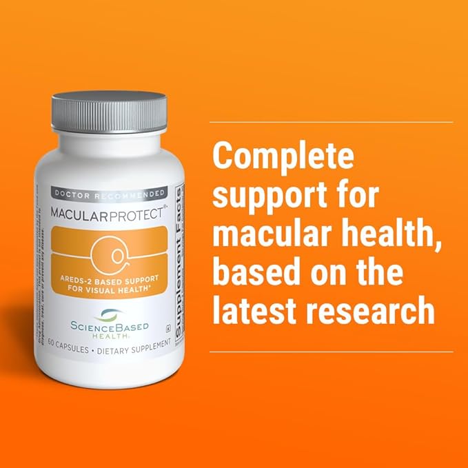 ScienceBased Health MacularProtect AREDS 2 Formula – Eye Health Vitamin &amp Mineral Supplement with Lutein Zeaxanthin &amp B Vitamins for Macular &amp Vision Support – 60 Capsules (Pack of 2)