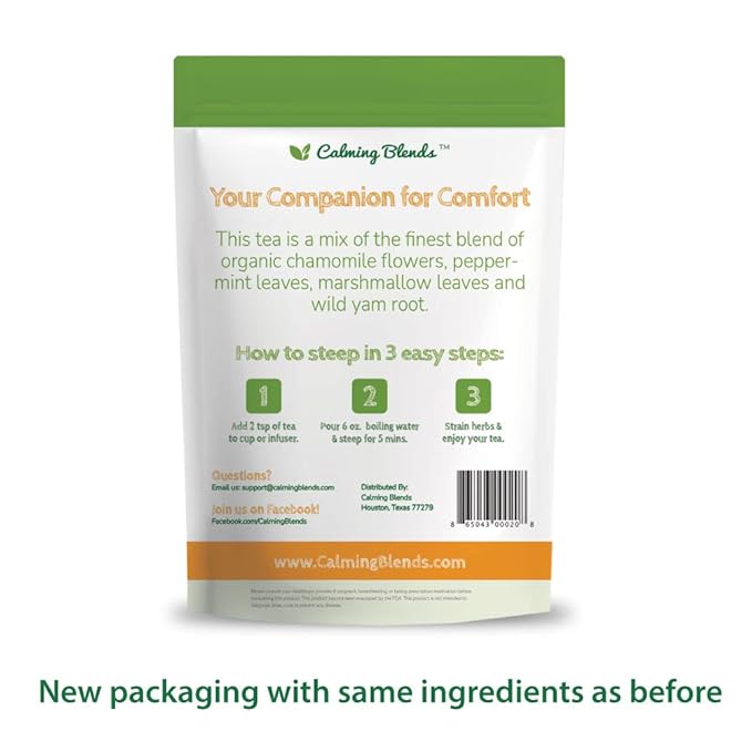 Calming Blends Diverticulitis Tea | Certified Organic Caffeine Free | Includes Tea Strainer