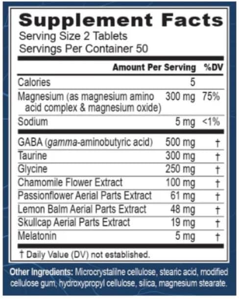 Rooted | Natural Sleep Supplement for Adults - Magnesium Sleep Aid Natural Supplement - Calming with GABA Chamomile &amp Lemon Balm | Relaxation &amp Sleepaid | Rooted Rest | 100 Tablets