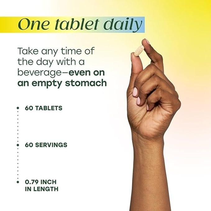 MegaFood One Daily Iron Free Multivitamin - Multivitamin for Women and Men - with Real Food - Immune Support Supplement - Bone Health - Energy Metabolism - Vegetarian Non-GMO No Iron - 60 Tablets
