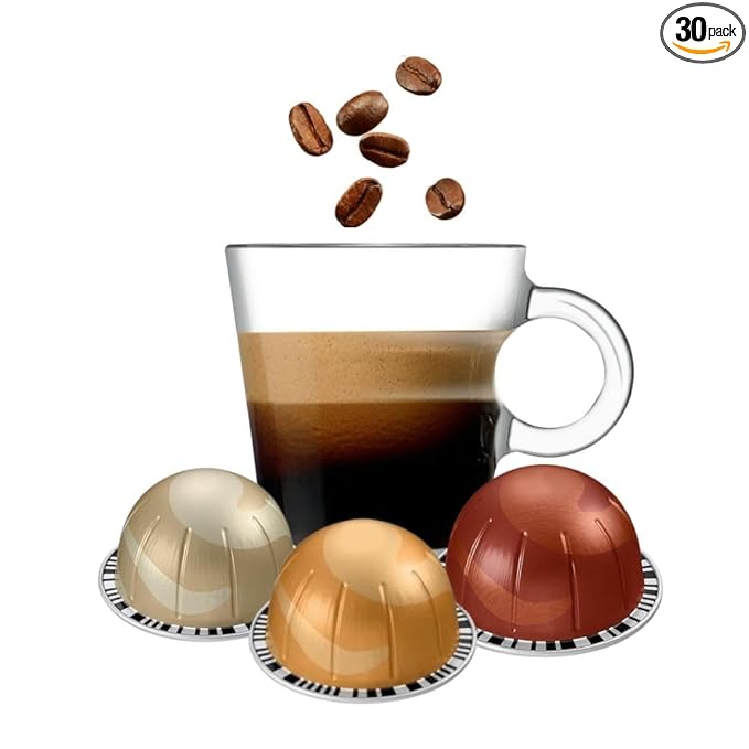 Coffee Capsules [10Pods x 3Pack] (30 Count Vanilla + Caramel + Hazelnut)