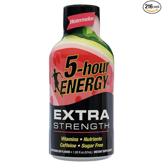 5 Hour Energy Extra Strength Watermelon Shots 1.93 Fluid Ounce - 216 per case