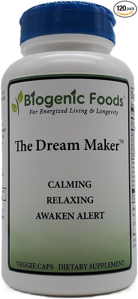 Dream Maker – P.M. Formula for Relaxation Calm &amp Restful Sleep Veggie Capsules