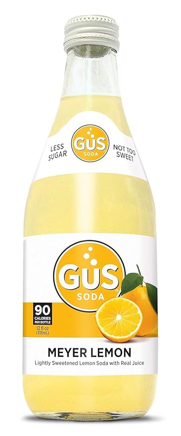 GuS Soda - Dry Meyer Lemon - 12 oz (24 Glass Bottles)
