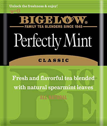 Bigelow Tea Perfectly Mint Black Tea Caffeinated with Spearmint 20 Count Box (Pack of 6) 120 Total Tea Bags
