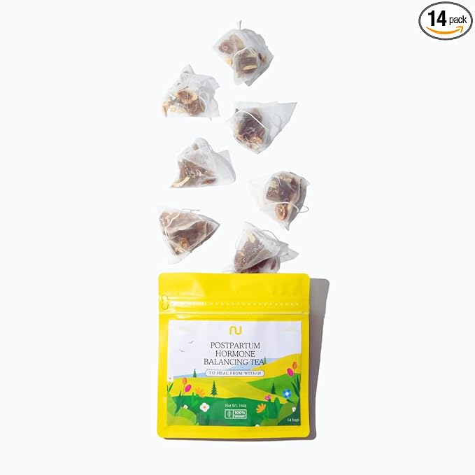 Pluscenta Hormone Balancing Tea for Women - Organic 14 Tea Bags - Flavourful Relax Tea - Postpartum Gifts for Mom