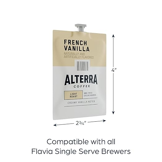 Alterra MDKA183 French Vanilla Flavored Coffee 100 / Carton