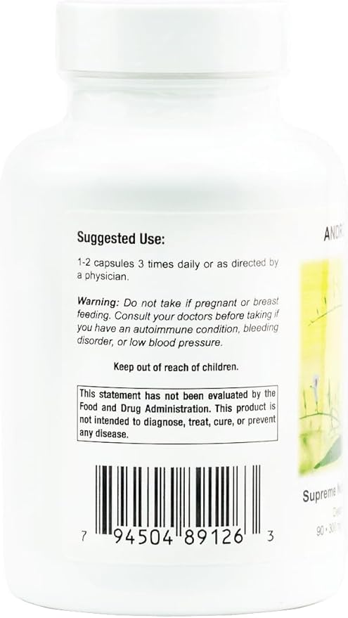 Supreme Nutrition Andrographis 90 Pure Green Chiretta Vegetarian Capsules (Pack of 2)