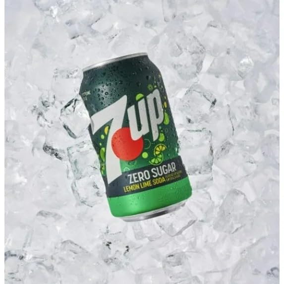 lemon lime Zero Sugar SevenSoda 12 Oz. Pack of 24