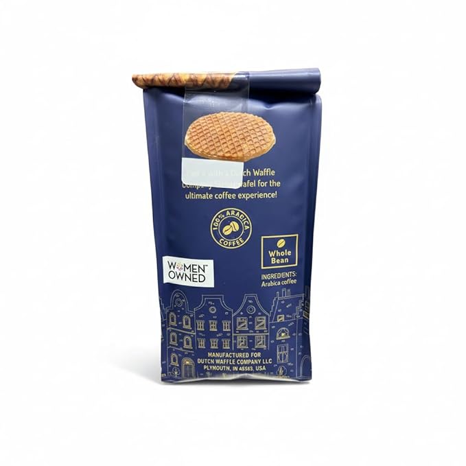 Dutch Waffle Company Cinnamon Stroopwafel Flavored Ground Coffee 12 oz Arabica Coffee with Caramel Brown Sugar &amp Butter Cookie Notes Limited Edition