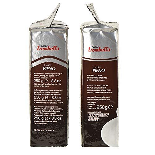 Trombetta Grinded Coffee Gusto Pieno 8.5 Ounce (Pack of 20)
