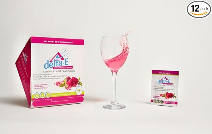 Delta-E Mental Clarity &amp Focus! Energy Drink Non-GMO 100% Vegan &amp Gluten Free (30 Packets)