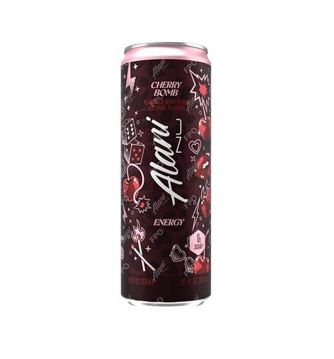 Energy Drinks Cherry Bomb Alani limited edition (4 Pack) 12 fl oz cans