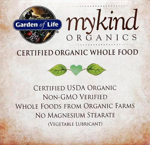 Garden of Life Calcium Supplement with Magnesium &amp Organic Vitamin D3 K2 Made from Whole Foods Gluten-Free 90 Count (Pack of 6)
