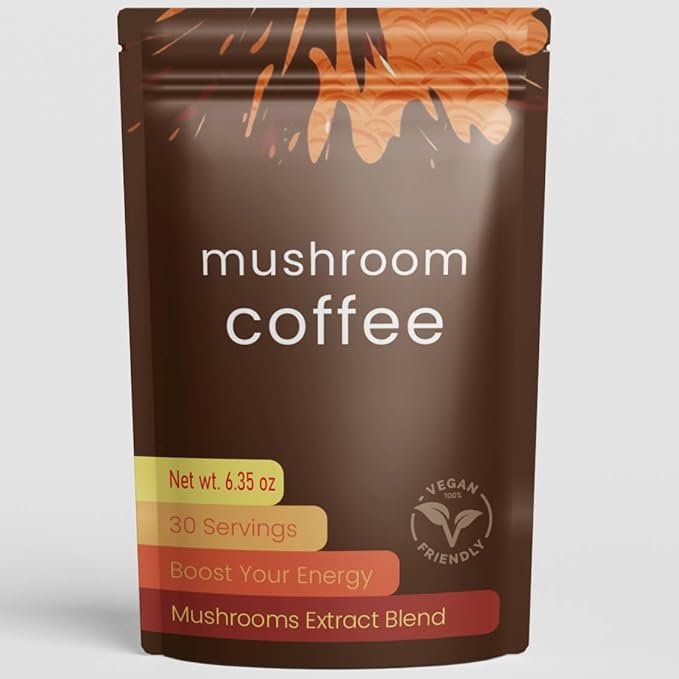 EREEGIAN New Organic Mushroom Coffee (30 Servings) - 6.4oz - Good Coffee