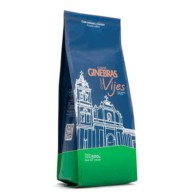 Cafe Ginebras Origen Vijes Premium Colombiano Cafexcoop Coffarmers Colombia | 100% Colombian Origin Coffee Medium Roast (Whole Bean 17.6oz-500gr)