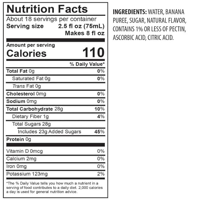 Maui Banana Premium Fruit Smoothie &amp Beverage Mix 46 fl oz (Pack of 6)