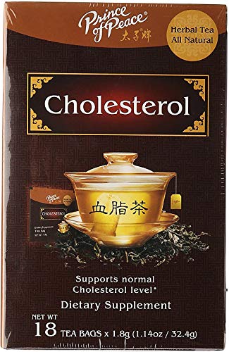 Prince of Peace Cholesterol Tea 4 Pack - 18 Tea Bags Each ? Herbal Tea Bags ? Tea for Cholesterol ? Prince of Peace ? Traditional Medicinal Tea ? Chinese Tea ? Cholesterol Tea Bags