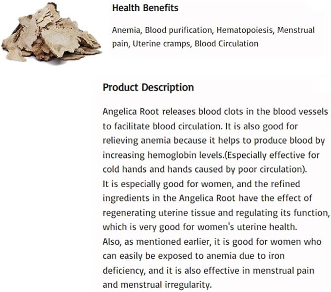 Angelica Root Herbal Tea Cut (한국산 당귀) – 4oz/113g | Premium Natural Dried Korean Angelica Root | Traditional Herbal Wellness &amp Vitality Support | Product of Korea