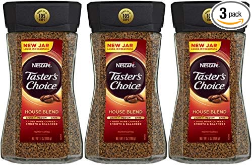 Nescafe Taster's Choice House Blend (light-medium) Instant Coffee Net Wt 12 Oz( 3 Pack)