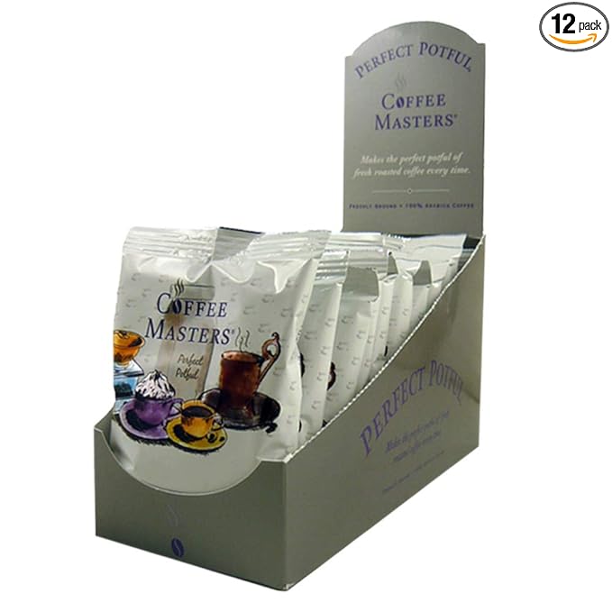Coffee Masters Perfect Potful Almond Amaretto Ground Coffee 1.5-Ounce Packets (Pack of 12)