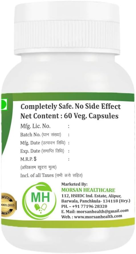 Brahmi Capsules | Bacopa Monnieri Extract | 500mg Each | Non-GMO Vegan Gluten-Free | Natural Herbal Supplement | 120 Vegetarian Capsules | Pack of 2 Bottle