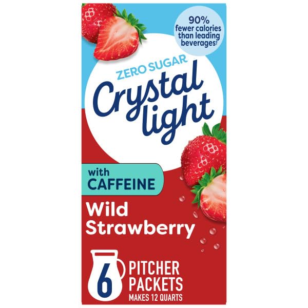 Crystal Light 6-Flavor Variety Pack – Wild Strawberry Energy Grape Energy Raspberry Iced Tea Sweet Tea Peach &amp Lemon Decaf Iced Tea – Sugar-Free Powdered Drink Mix (6 CT Each) (Variety Pack)