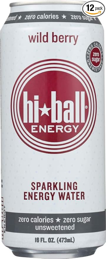 Hiball Energy Sparkling Water - Wild Berry - 12 Per Case