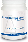 Biotics Reseach HYDROLYZED Collagen Protein Vanilla CRÈME Dairy-Free Collagen Protein Powder from Bone Broth 21g Protein Non-GMO Gluten Free Easily Digested Delicious Vanilla Crème Flavor. 28 oz