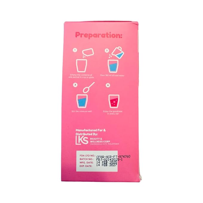 Hello Bloom Gleam Milky Powder Drink [10 Sachets x 18g] 6.3 Ounce (Pack of 1) Milky Strawberry