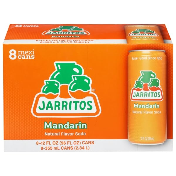 Jarritos Mexi Cans Mandarin Soda 12 Fl Oz 8 Pack