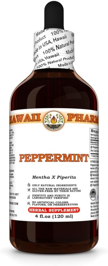 Peppermint (Mentha X Piperita) Dry Leaf Tincture All Natural Vegan Pure Liquid Extract - 4 fl.oz