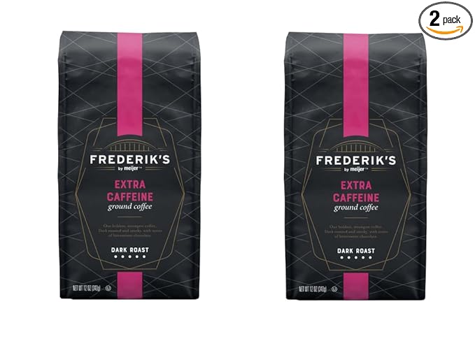 Pack of 2 Extra Caffeine Ground Coffee 12 oz