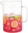 Glass Water Pitcher with Scale Line Dinner Table jug Large Serving Carafe for Water Juice Sangria Lemonade and Milk (Clear 85 oz)