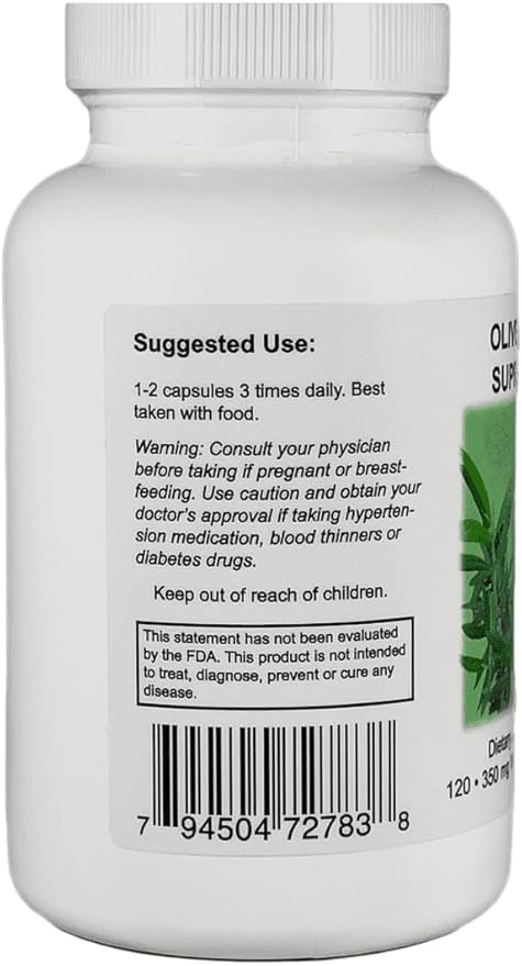 Supreme Nutrition Olive Leaf Supreme 120 Pure Olive Leaf Vegetarian Capsules (Pack of 2)