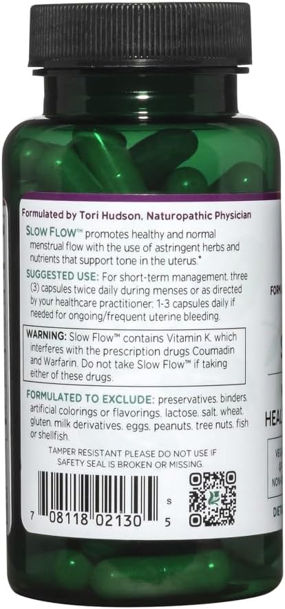 Vitanica Slow Flow Menstrual Flow Support Vegan 60 Capsules