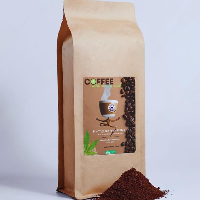 Pre Yoga Zen Focus Coffee with Hemp Seeds (Arabica) - A Product from Yogic community
