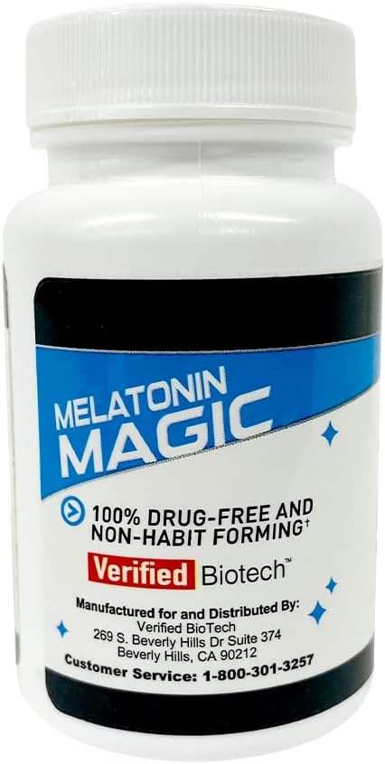 Melatonin Magic - High Grade Melatonin. Super Pure. Super Strong. Super Effective 3 mg - 3 Month Supply